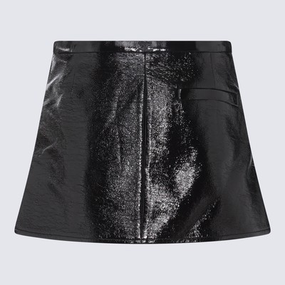 Pre-owned Courrèges Black Vynil Mini Skirt