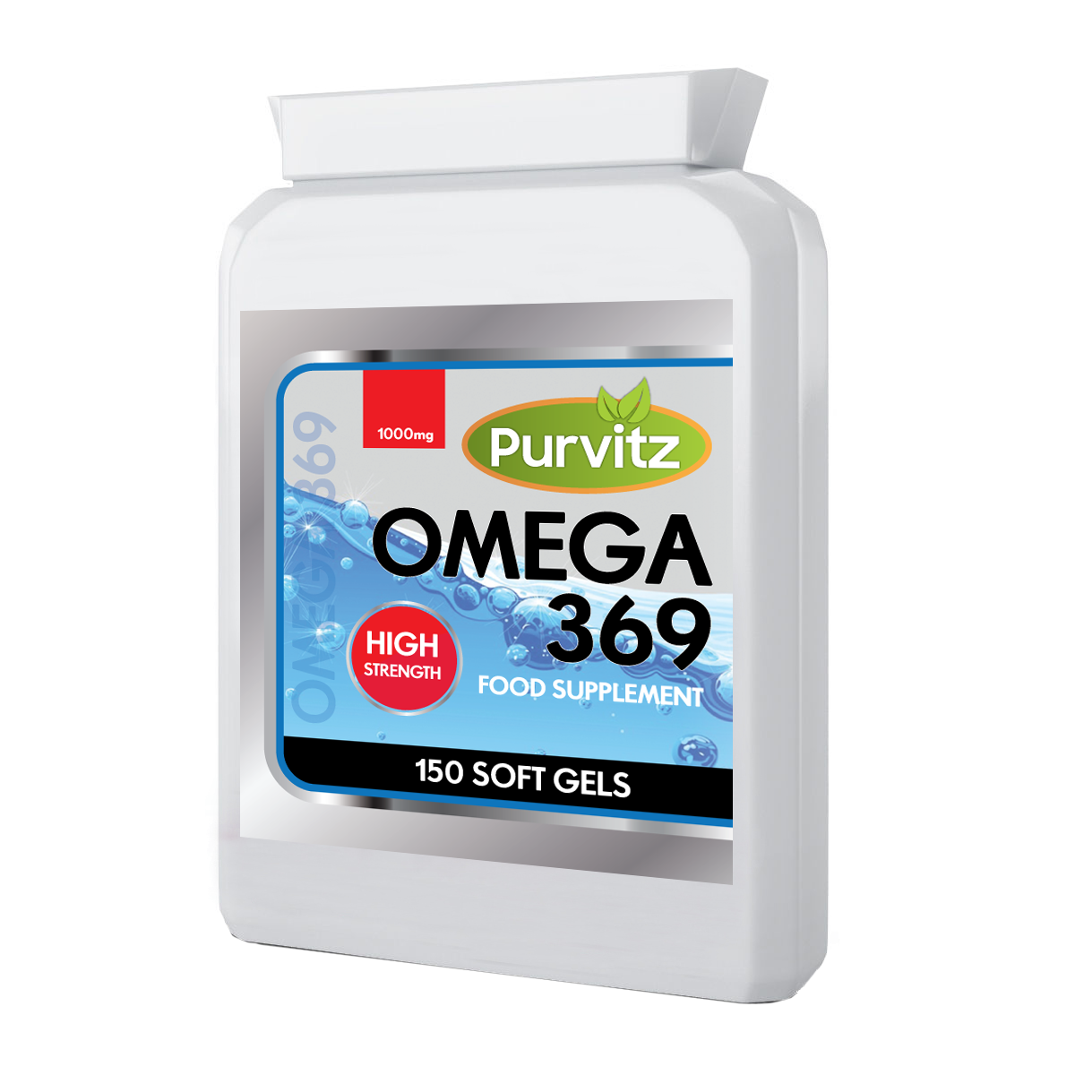 Omega 369 Fish Oil 1000mg Capsules High Strength EPA DHA Flaxseed Oil