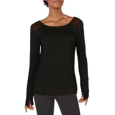 

Женская черная футболка для тренировок и фитнеса Nicole Miller Sport  BHFO 8832, Черный, NMT0434