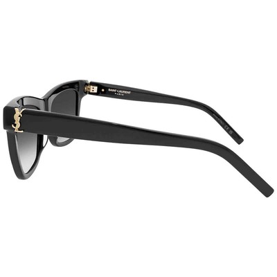 Pre-owned Saint Laurent Grey Gradient Square Unisex Sunglasses Sl M106 002 52 In Gray