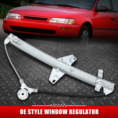 ДЛЯ 93-97 GEO PRIZM COROLLA ПЕРЕДНИЙ ЛЕВЫЙ СТЕКЛОПОДЪЕМНИК С ЭЛЕКТРОПРИВОДОМ БЕЗ ДВИГАТЕЛЯ