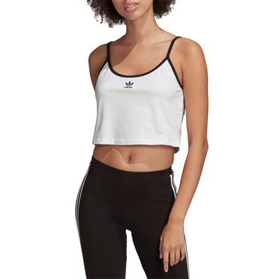 женская укороченная майка с логотипом adidas Originals из белого джерси Athletic M BHFO 5662