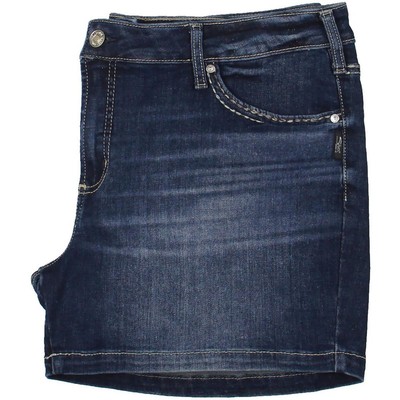 Silver Jeans Co. Женские синие мини-шорты из джинсовой ткани средней посадки Plus 22W BHFO 4254