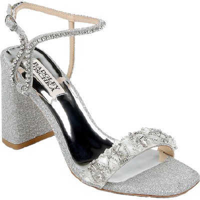 Женские босоножки Badgley Mischka Tanisha Silver на плоской подошве 6.5 Medium (B,M) 9219