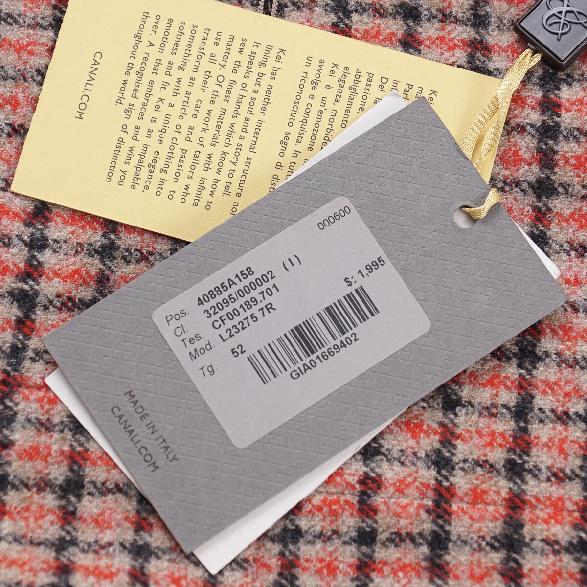 Pre-owned Canali 'kei' Slim-fit Soft Woven Flannel Wool Sport Coat 42r (eu 52) In Pink