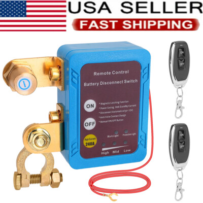 12V 240A Kill Switch Automatic Power Shut Off Switch Remote Battery Disconnect