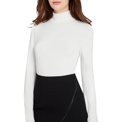 Alice and Olivia Womens Garrison Ivory Zip Front Shirt Cropped Top XS BHFO 0930