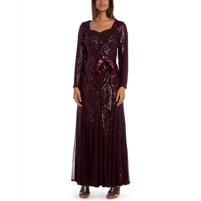 R&M Richards Женское фиолетовое вечернее платье макси Godet 6 BHFO 0595