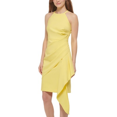 Женское желтое трикотажное платье без рукавов на бретелях Vince Camuto Petites 12P BHFO 0547