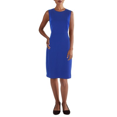 

Женское синее платье-футляр для офиса и работы Calvin Klein  BHFO 9547, Ultra marine