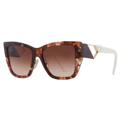 Pre-owned Prada Brown Gradient Square Ladies Sunglasses Pr 21ys 07r6s1 54 Pr 21ys 07r6s1