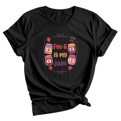 Pre-K Is My Jam T-Shirt Preschool Grade Teacher Shirt Back to School Women Tee