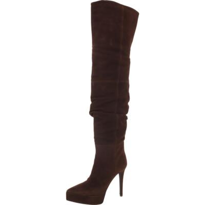 Steve Madden/ женские замшевые сапоги выше колена Ashley на платформе BHFO 4683