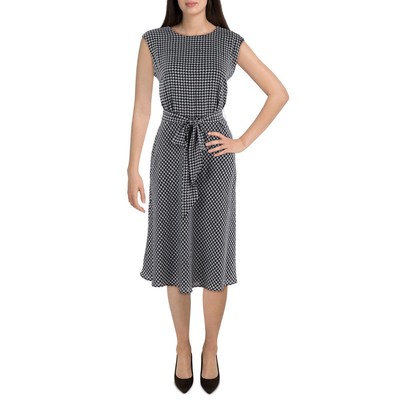 Женское платье Lauren Ralph Lauren в черно-белую клетку для офиса и работы 6 BHFO 6386
