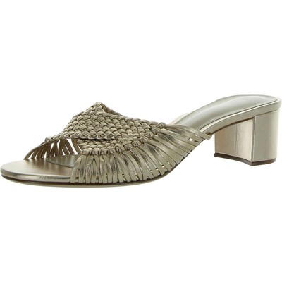 Alexandre Birman / женские туфли Ellie 45 из золотистой кожи с плетением на каблуке 38 BHFO 6828
