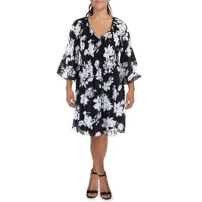 Девяносто женских черно-белых платьев миди-цельнокроеных с оборками плюс 1X BHFO 9370