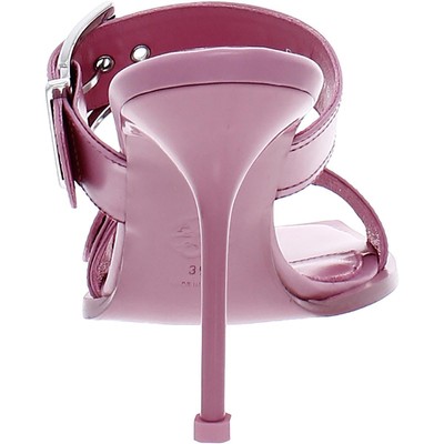 Pre-owned Alexander Mcqueen Womens Pink Leather Heels Shoes 39 Medium (b,m) Bhfo 3326 In Pink/silver