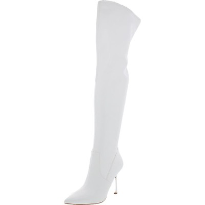 Женские сапоги выше колена Steve Madden Vanquish белого цвета 6 Medium (B,M) BHFO 5365
