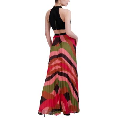 Pre-owned Bcbgmaxazria Womens Full Length Halter Pleated Maxi Dress Bhfo 2956 In Black