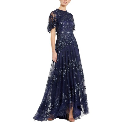Mac Duggal Womens Sequined Formal Special Occasion Evening Dress Gown BHFO 9808