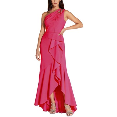 Женское вечернее платье Adrianna Papell из фиолетового крепа с оборками, 6P BHFO 3021