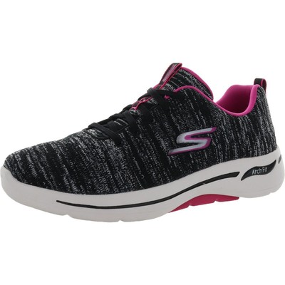 

Женские прогулочные туфли Skechers Go Walk Arch Fit Glee черно-белые 13 Medium (B,M) 8653, Black/hot pink