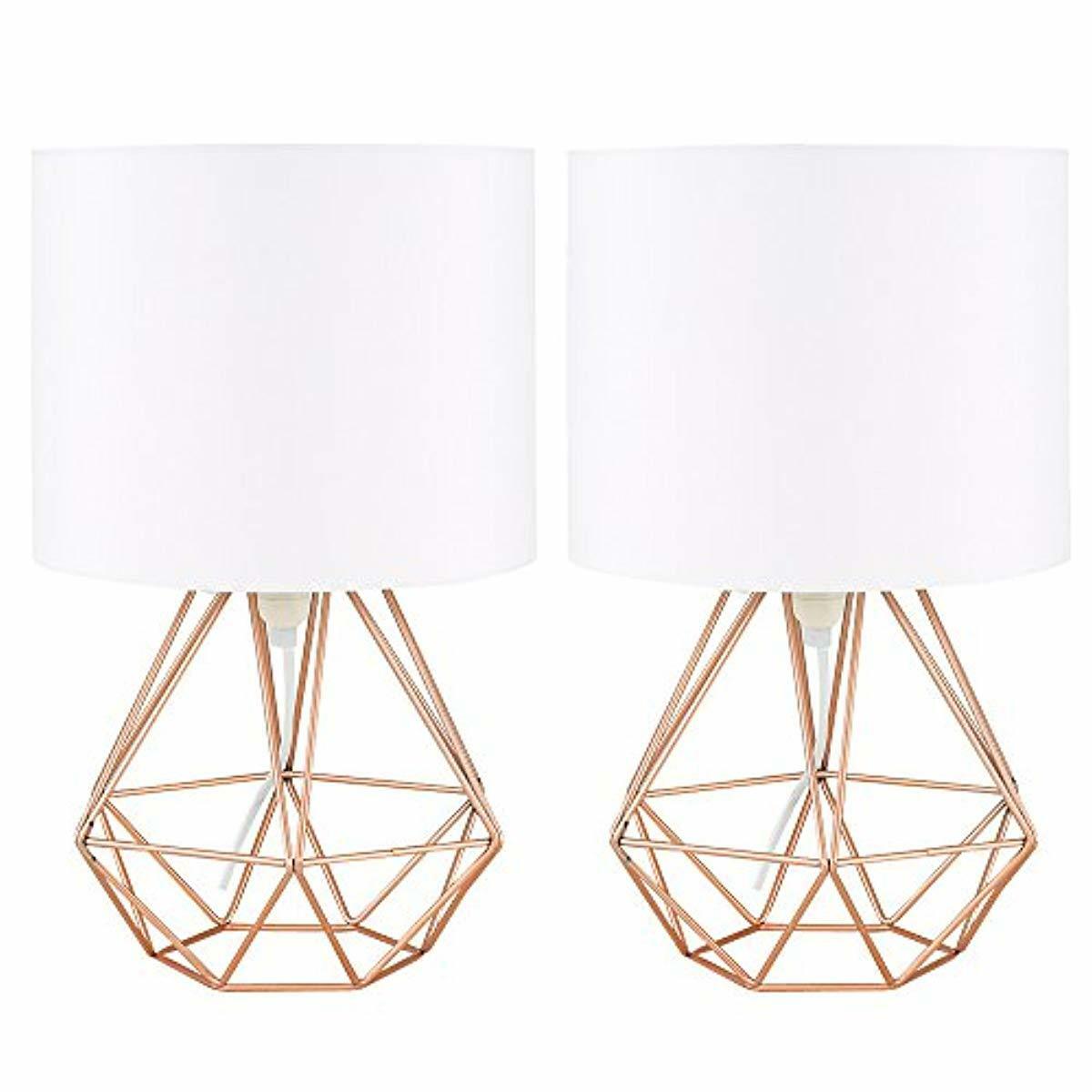 rose gold geometric lamp