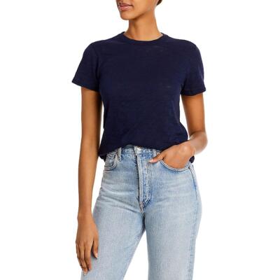 Женская футболка с круглым вырезом для школьников ATM Womens Schoolboy Slub Top BHFO 7199