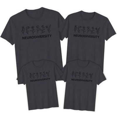 Family Floral Neurodiversity Autism Awareness Day T-Shirt Tee Spectrum #AD