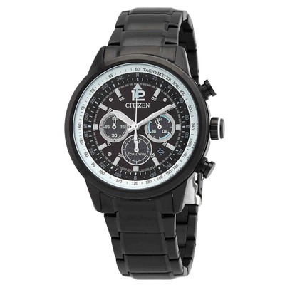 Pre-owned Citizen Chronograph Black Dial Men's Watch Ca4475-89e