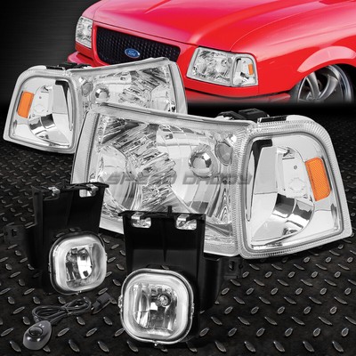 ХРОМИРОВАННАЯ ХРУСТАЛЬНАЯ ФАРА + ЯНТАРНЫЙ УГЛОВОЙ СИГНАЛ + ПРОТИВОТУМАННАЯ ФАРА + ВЫКЛЮЧАТЕЛЬ ДЛЯ 06-07 RANGER