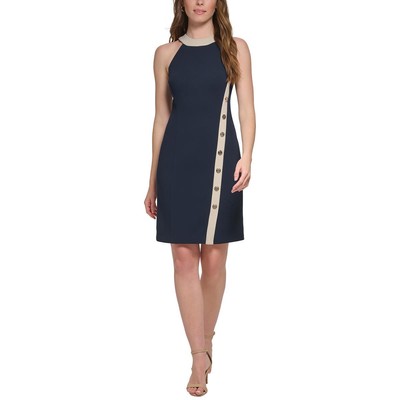 Женское темно-синее деловое мини-платье-футляр Tommy Hilfiger Petites 0P BHFO 7152