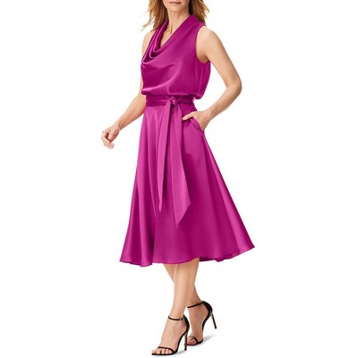 

Aidan Mattox Женское атласное платье с хомутом для коктейлей и вечеринок BHFO 4093, Dark magenta