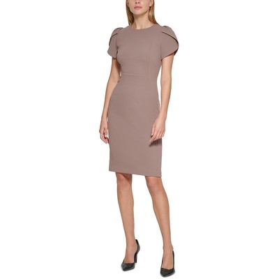 Женское темно-серое платье-футляр миди из искусственной замши Calvin Klein Petites 8P BHFO 6164