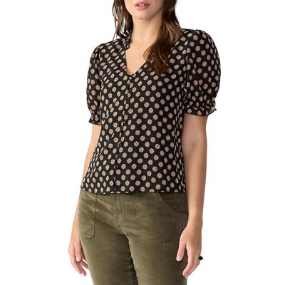 Женская рубашка Sanctuary Fall Into You с оборками и V-образным вырезом на пуговицах BHFO 8911