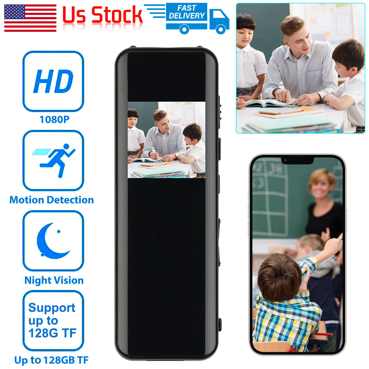 10 Hours Mini Pen Pocket Cam Small Personal Body Camera Bodycam Night Vision