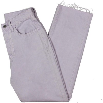 7 For All Mankind Женские фиолетовые джинсы прямого кроя из хлопка с необработанным подолом 24 BHFO 6248