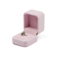 BLACK/PINK VELVET JEWELLERY BOX RING NECKLACE EARRINGS BRACELET GIFT BOX NEW