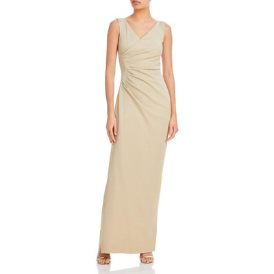 

Chiara Boni Womens Aliki Beige Shimmer Maxi Evening Dress Gown  40 BHFO 7288, Golden dew