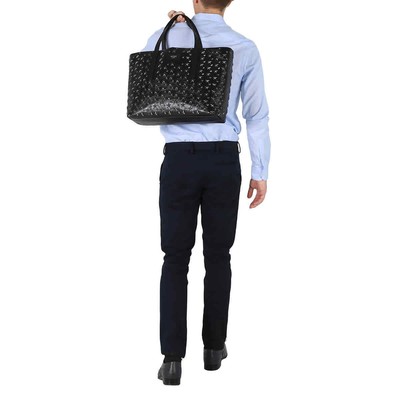 Pre-owned Jimmy Choo Pimlico/s Star-embossed Tote Bag Pimlico/s Lcu Black/gunmetal In Multi