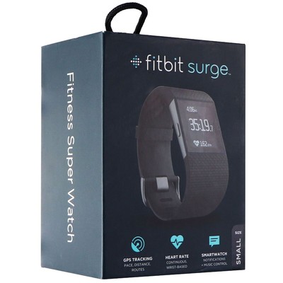 FitBit Surge Series Fitness Super Watch Band Activity Tracker - Small - Black