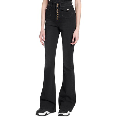 

Versace Jeans Couture Женские черные джинсовые джинсы-клеш с высокой посадкой  BHFO 0398, Черный