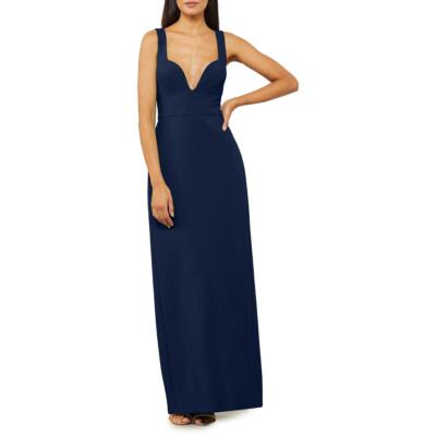 

BCBGMAXAZRIA Женское платье без рукавов с v-образным вырезом во всю длину с вырезом сердечком, Dark navy