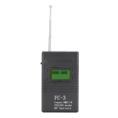 Walkie Talkie Frequency Counter Meter Tester 50Mhz-2.4G CTCSS/DCS Decoder 9V
