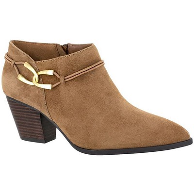 

Женские светло-коричневые кожаные ботильоны Bella Vita ESME, размер 12, узкие (AA,N) BHFO 5599, Almond suede, ESME