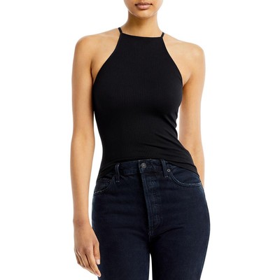 

Женская черная майка с высоким воротом Intimately Free People Mmkay  BHFO 5866, Черный