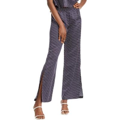 

Брюки Aqua Womens Polka Dot Button Split Stretch Wide Leg Pants BHFO 6368, Navy/white, L11627041