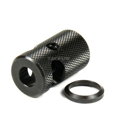 Compact Low Concussion 5/8x24 Muzzle Brake 308 762 65C Knurled Finish w/ Washer