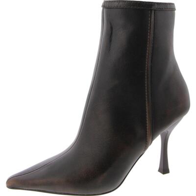 Steve Madden/ женские кожаные ботильоны на каблуке с острым носком; обувь BHFO 4914