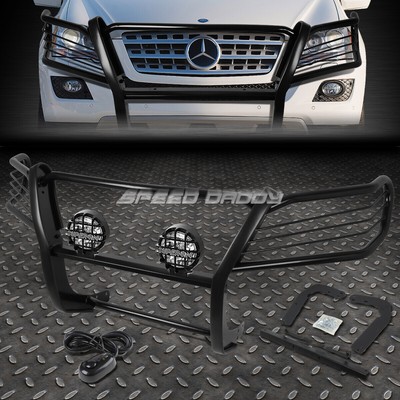 ЧЕРНАЯ ЗАЩИТНАЯ РЕШЕТКА РАДИАТОРА + КРУГЛАЯ ПРОЗРАЧНАЯ ПРОТИВОТУМАННАЯ ФАРА ДЛЯ MERCEDES W164 M-CLASS 06-11